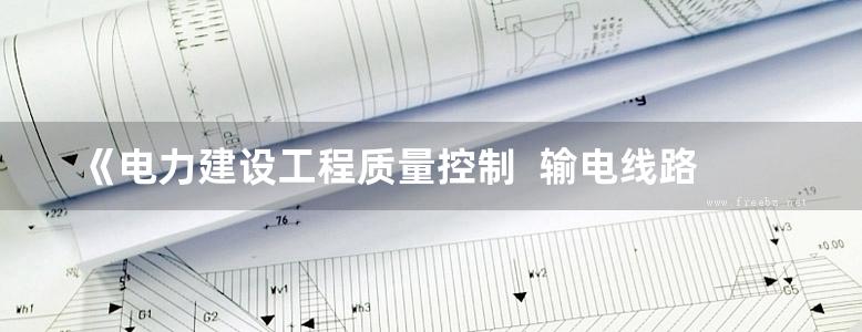  《电力建设工程质量控制  输电线路篇》国家能源局电力可靠性管理和工程质量监督中心 